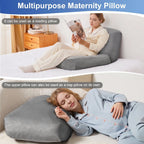 Pregnancy Pillow Circular Cutout Adjustable Filling & Plush Cover