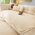 Premium Chenille Non-Slip Sofa Cover (Tassel Trim)