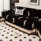 Premium Chenille Reversible Tiger-Print Sofa Cover (Machine Washable)