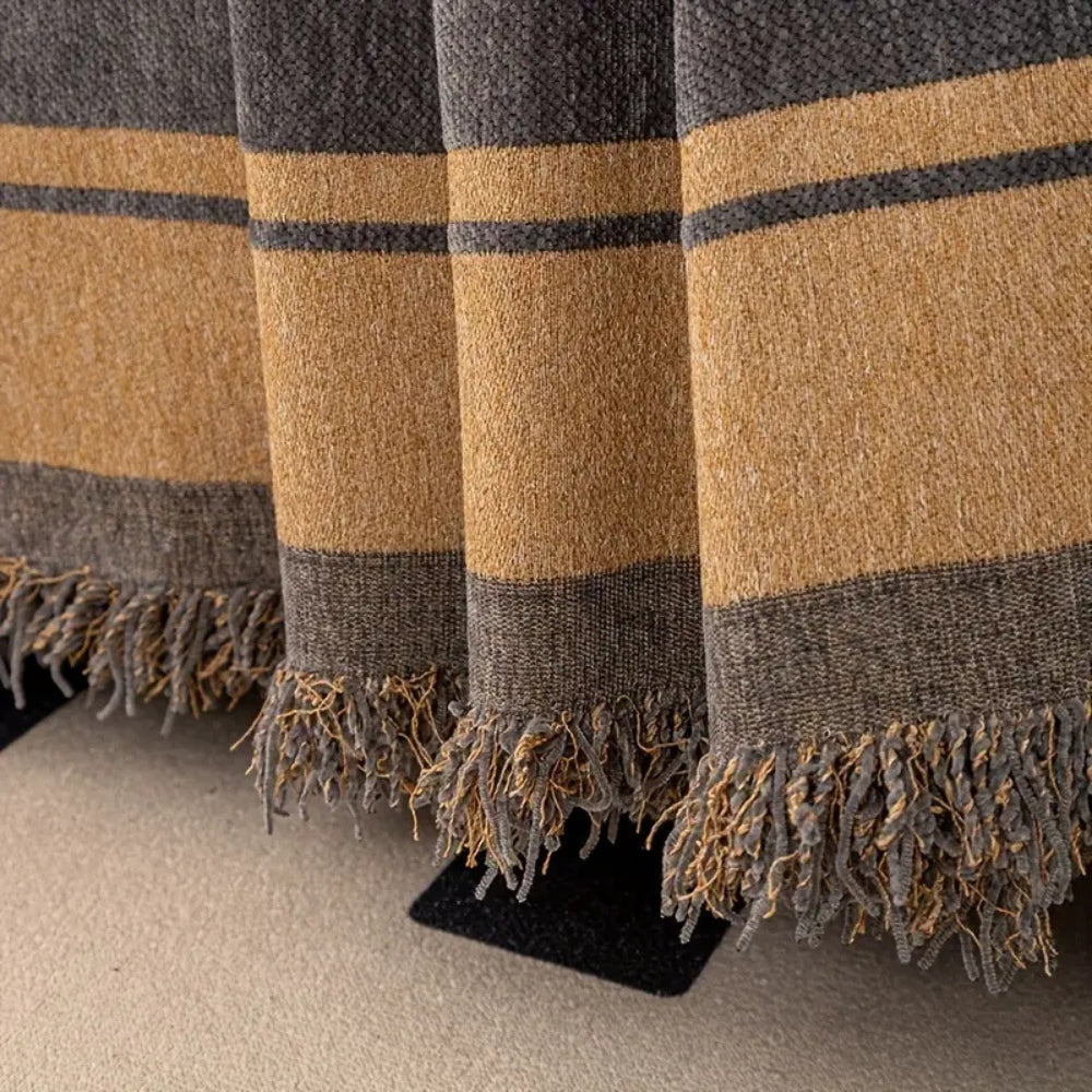 Premium Chenille Reversible Tiger-Print Sofa Cover (Machine Washable)
