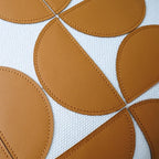 Premium Embroidered Faux Leather Sofa Cushion Cover (18 x 18 in)