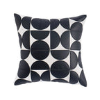 Premium Embroidered Faux Leather Sofa Cushion Cover (18 x 18 in)