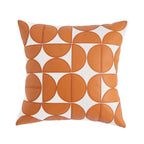 Premium Embroidered Faux Leather Sofa Cushion Cover (18 x 18 in)