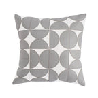 Premium Embroidered Faux Leather Sofa Cushion Cover (18 x 18 in)