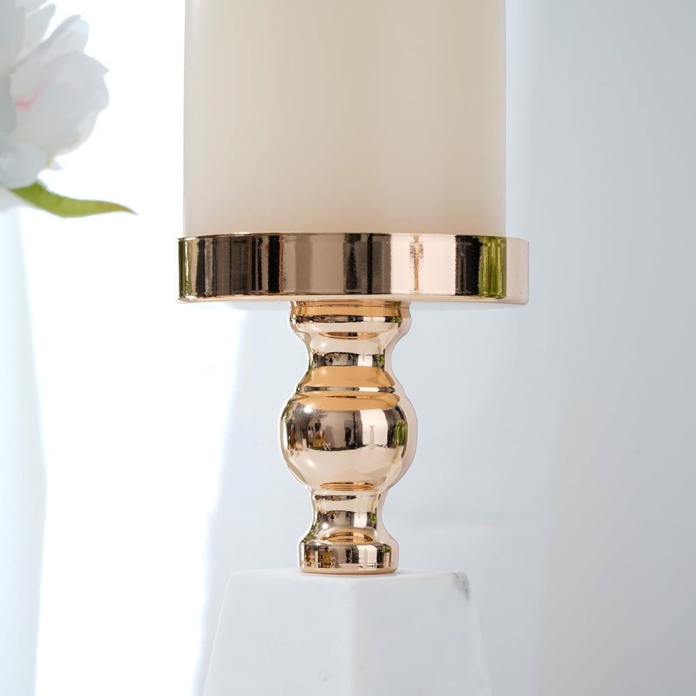 Premium Marble & Gold Pyramid Candle Holder