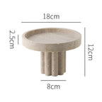 Premium Travertine Jewelry Tray (Oval & Circle)