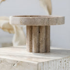 Premium Travertine Jewelry Tray (Oval & Circle)