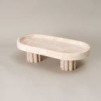 Premium Travertine Jewelry Tray (Oval & Circle)