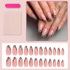 Press-On Acrylic Nails Animal Print & Gradient Self-Adhesive