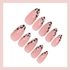 Press-On Acrylic Nails Animal Print & Gradient Self-Adhesive