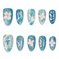 Press-On Acrylic Nails Hand-Painted Floral Salon-Quality