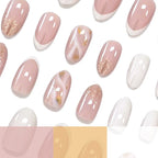 Press-On Gel Nail Set Glossy French Tips 24-Piece