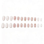 Press-On Gel Nail Set Glossy French Tips 24-Piece