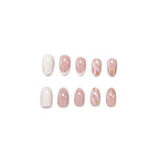 Press-On Gel Nail Set Glossy French Tips 24-Piece