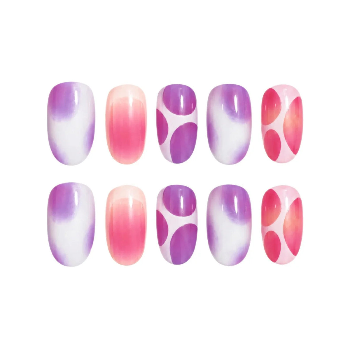 Press-On Gel Nails Artistic Patterns Long-Lasting Finish