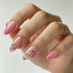 Press-On Gel Nails Floral Ombre Long-Lasting Comfortable Fit