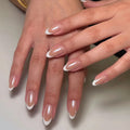 Press-On Gel Nails French Tip Lightweight & Reusable