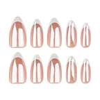 Press-On Gel Nails French Tip Lightweight & Reusable