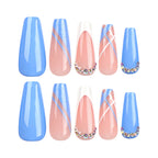 Press-On Gel Nails Glitter Accents & Chip-Resistant