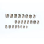 Press-On Gel Nails Glitter Gradient Coral Long-Lasting