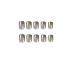 Press-On Gel Nails Glitter Gradient Coral Long-Lasting