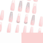 Press-On Gel Nails Ombre Glitter Long-Lasting