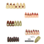 Press-On Nail Art Set Artistic Designs & Long-Lasting
