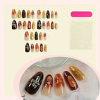Press-On Nail Art Set Peel-and-Press Vibrant Designs