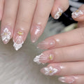 Press-On Nail Extensions 3D Floral Custom Fit & Easy Application