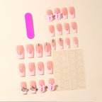 Press-On Nail Extensions Acrylic Crown & Bow Easy Application
