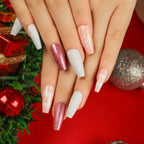 Press-On Nail Extensions Acrylic Festive Glitter Comfort Fit