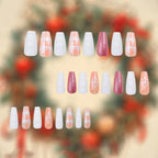 Press-On Nail Extensions Acrylic Festive Glitter Comfort Fit