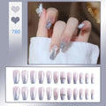 Press-On Nail Extensions Acrylic Floral & Geometric Reusable