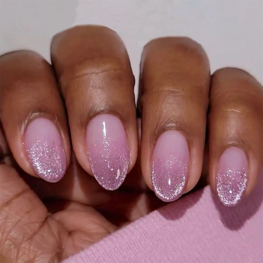 Press-On Nail Extensions Acrylic Glitter Gradient