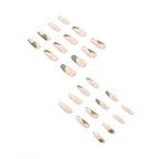 Press-On Nail Extensions Acrylic Gold Embellished