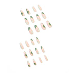 Press-On Nail Extensions Acrylic Gold Embellished