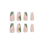 Press-On Nail Extensions Acrylic Gold Embellished