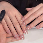 Press-On Nail Extensions Almond Shape Durable Set of 24