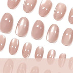 Press-On Nail Extensions Almond Shape Durable Set of 24