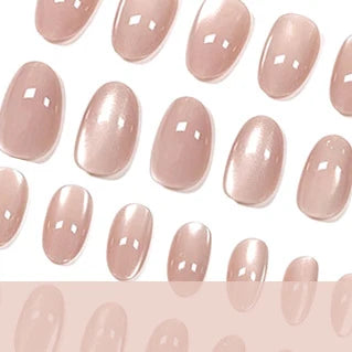 Press-On Nail Extensions Almond Shape Durable Set of 24