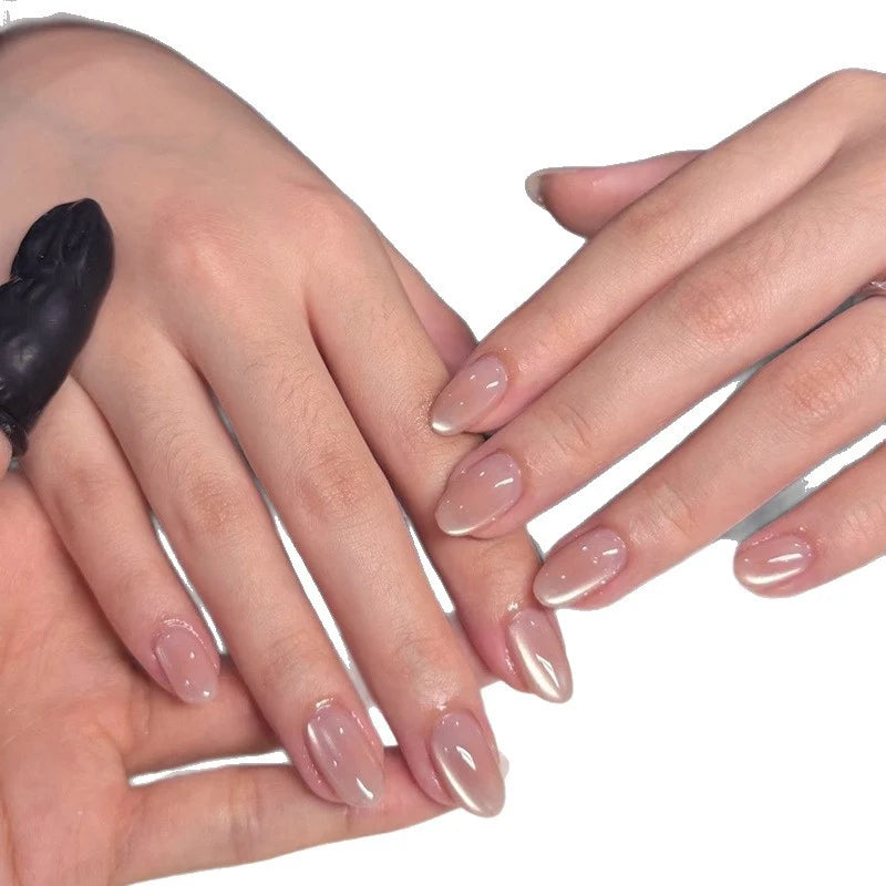 Press-On Nail Extensions Almond Shape Durable Set of 24