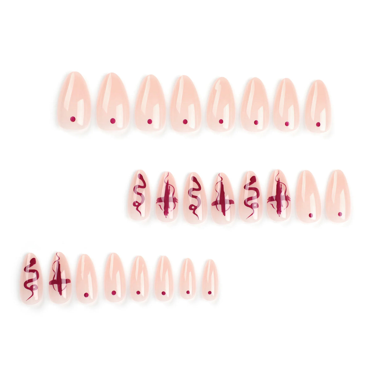 Press-On Nail Extensions Artistic Design Reusable Easy Application