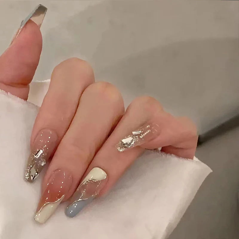 Press-On Nail Extensions Artistic Gradient Reusable & Quick Application