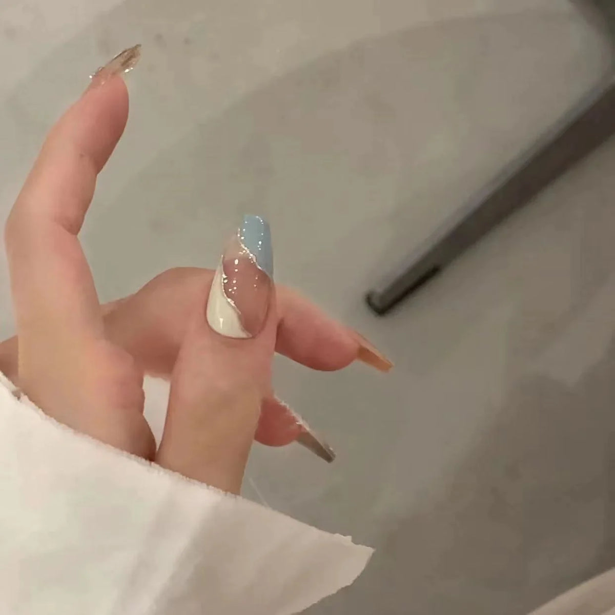 Press-On Nail Extensions Artistic Gradient Reusable & Quick Application