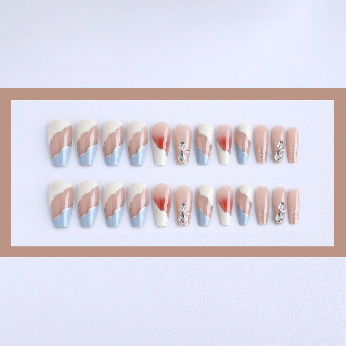 Press-On Nail Extensions Artistic Gradient Reusable & Quick Application