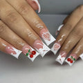 Press-On Nail Extensions Bows Pearls & Cherries Easy Application