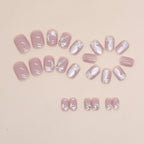 Press-On Nail Extensions Butterfly Design Sparkling Accents Easy-Apply