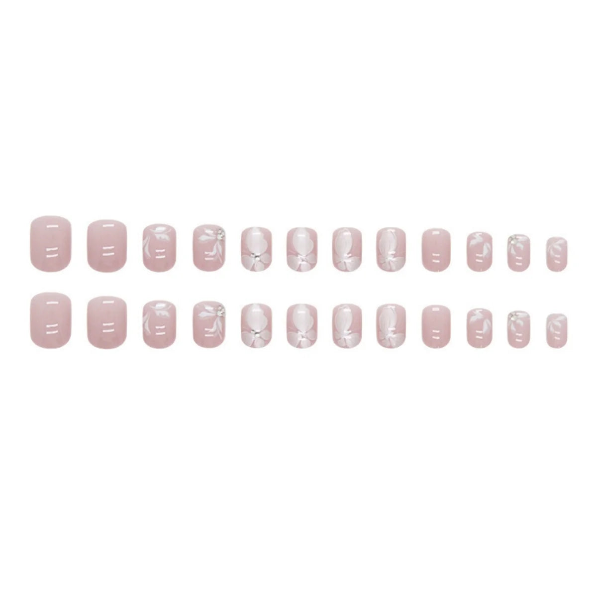 Press-On Nail Extensions Butterfly Design Sparkling Accents Easy-Apply