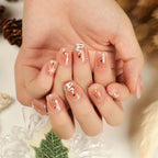 Press-On Nail Extensions Christmas Snowflake & Star Self-Adhesive Lightweight