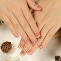 Press-On Nail Extensions Christmas Snowflake & Star Self-Adhesive Lightweight